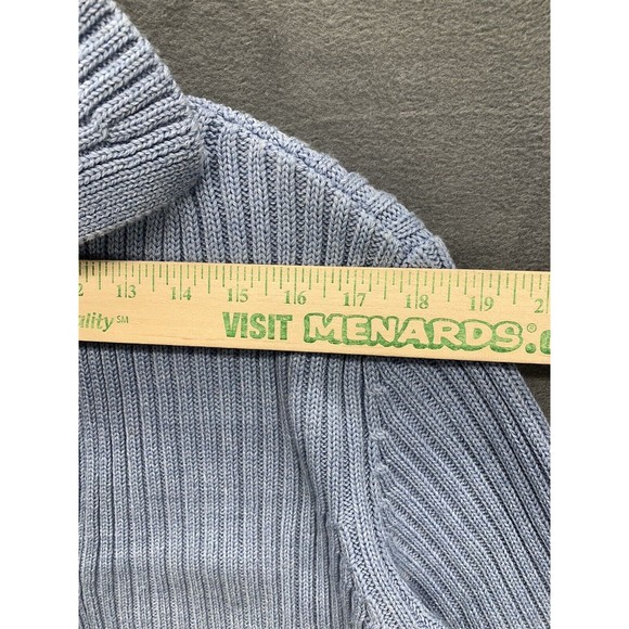 Ann Taylor Cardigan Sweater Women’s X-LARGE Baby Blue 2 Button Ribbed V-Neck USA - Picture 6 of 16